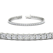 8 Ct Princess Cut Basket Tennis Bracelet